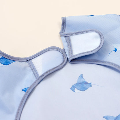 1 Pc 100%Polyester Waterproof Baby Bibs for Infant Toddler Cute Sleeveless Feeding Apron Bib Meal Burp Cloths
