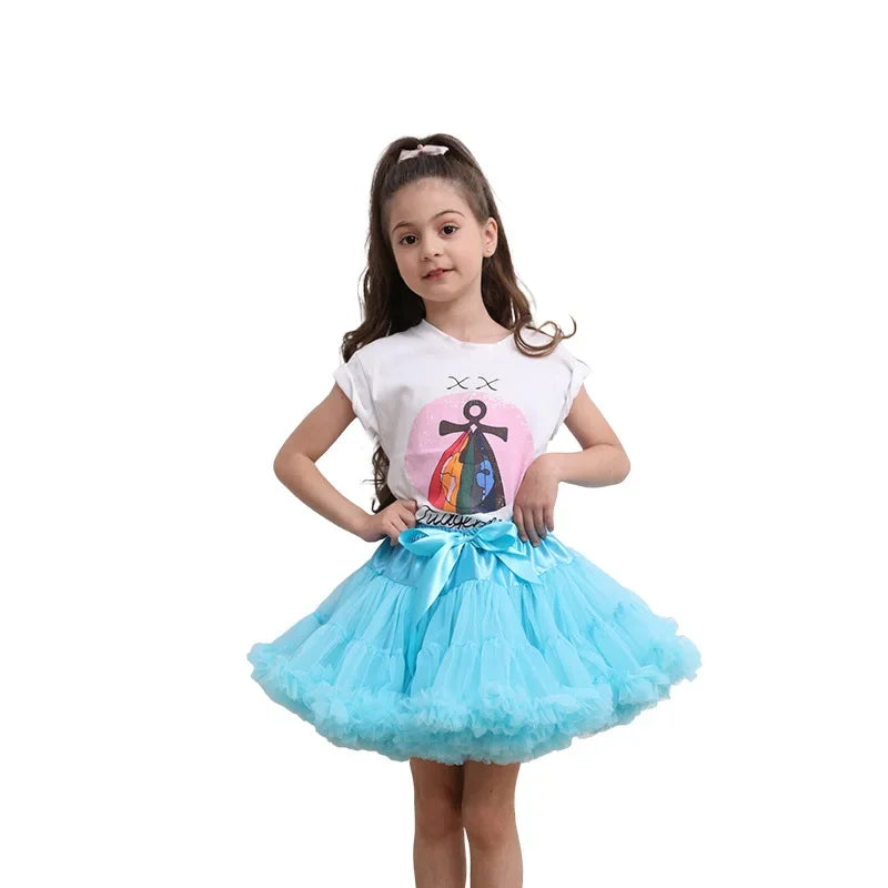 Lush Small Baby Girls Tutu Skirt for Kids Children Puffy Tulle Skirts for Girl Newborn Party Princess Girl Clothes 1-15 Years
