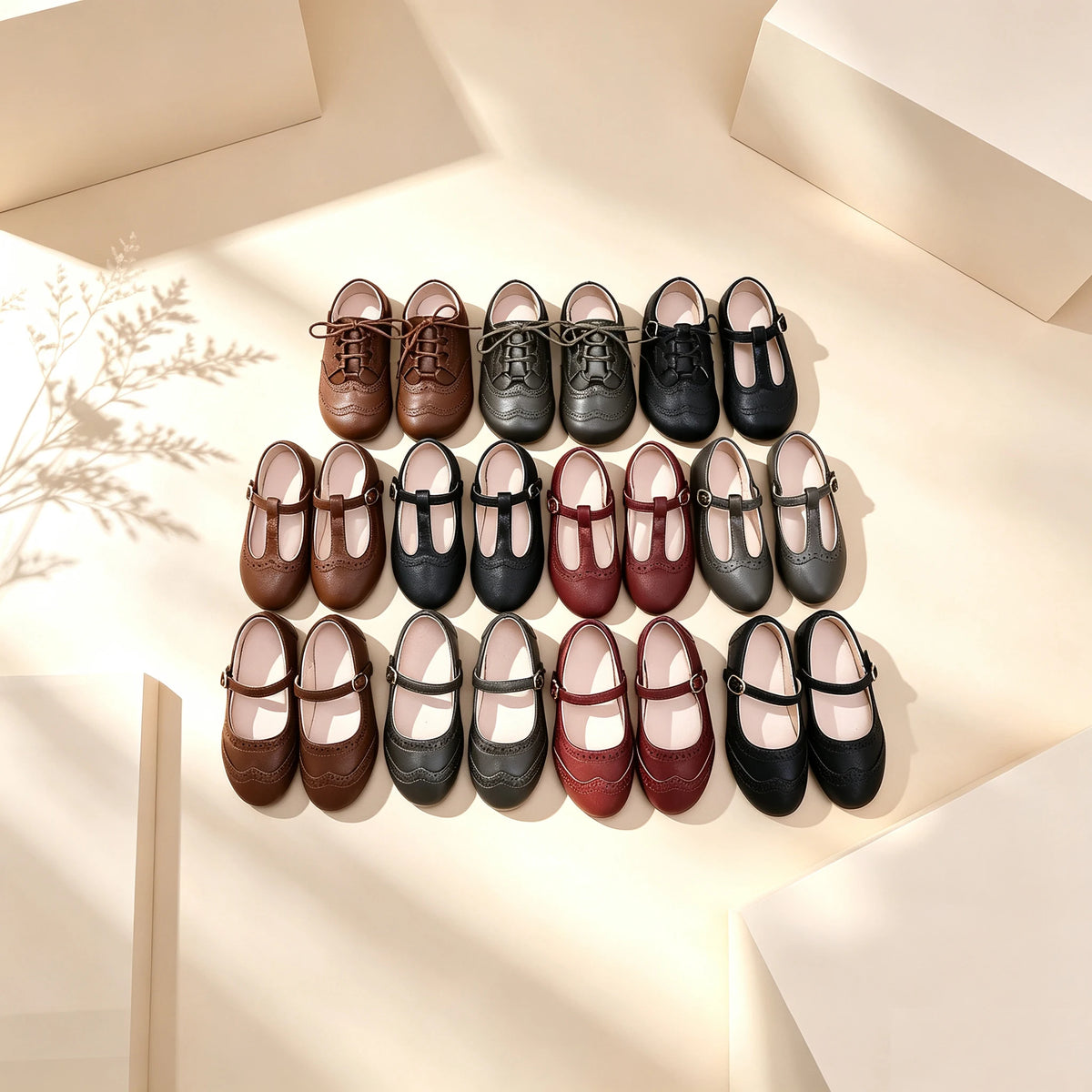 Ali Plus Kids Shoes Children Leather Flats Baby Girls Sole Brogue Performance Shoes Boys Party Mary Jane Toddler Slip On Oxfords