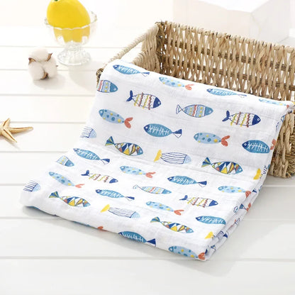 120cm*110cm Swaddle Blanket Baby Cotton Muslin Wrap Baby Blankets Newborn Swaddle Bedding