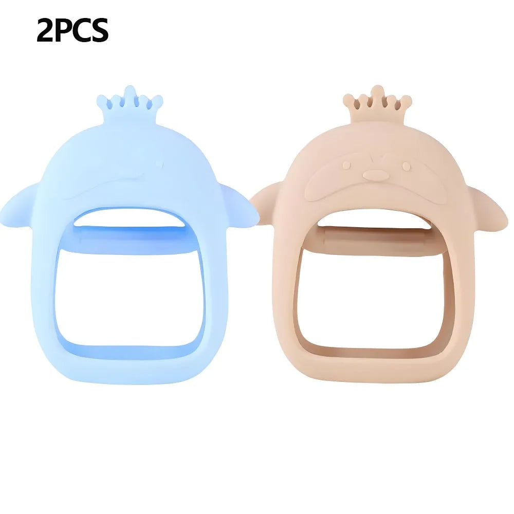 1/2pcs Silicone Teething Cute Baby Set of Hands Teether Suitable for Teething Period Baby Daily Use Anti-feeding