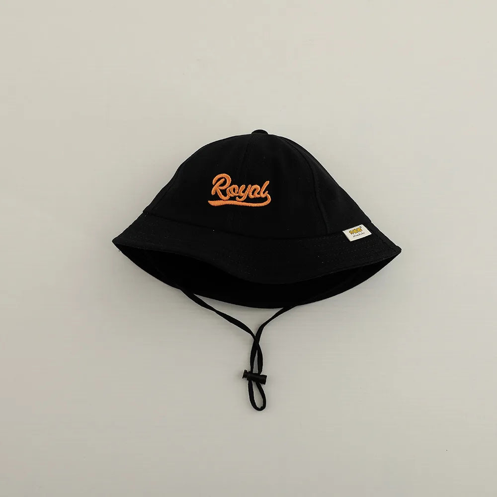 New Embroidered Letter Baby Bucket Hats Spring Sunhat Fishing Hat Sunshade Visor Boy Girl Outdoor Fashion Beach Cap For 6-24M