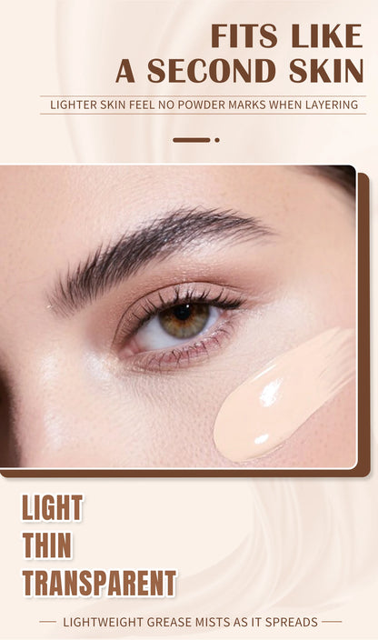 Full Coverage Foundation, Matte Finish Oil-control Liquid Foundation, Covering Blemishes And Dark Spot, Concealer Cream