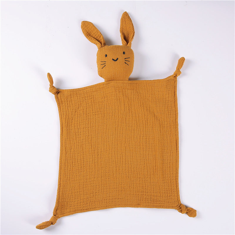Muslin Security Blanket New Born Soothe Appease Towel 100% Organic Cotton Cat Bunny Rabbit Toy Ins Baby Comforter Lovely