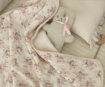 Muslin Baby Blanket Newborn Infant Swaddles Wrap Blankets Winter Fleece Thermal Crib Stroller Sleep Cover Soft Throw Blankets