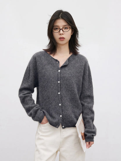 CHIC VEN New Women Knitted Cardigan Solid Long Sleeved Single-breasted Loose Casual Oversize Female Sweater Autumn Winter 2026