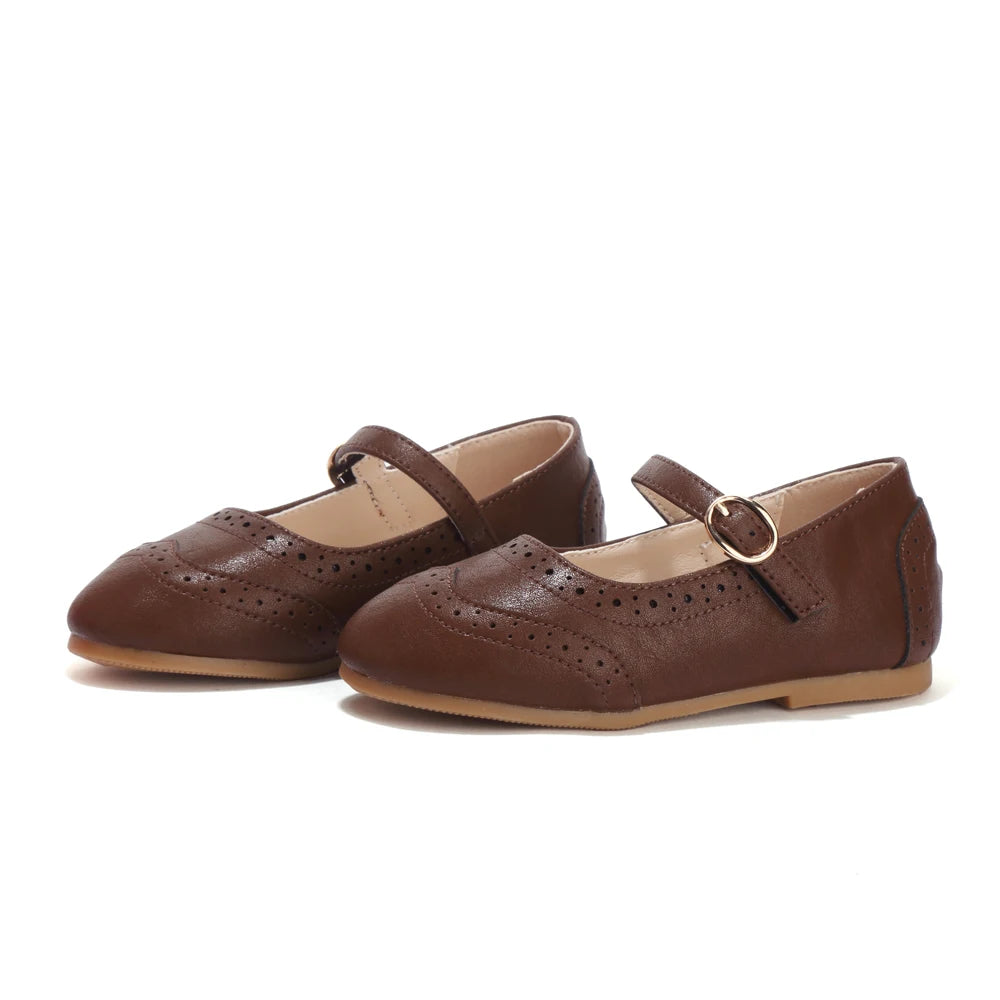 Ali Plus Kids Shoes Children Leather Flats Baby Girls Sole Brogue Performance Shoes Boys Party Mary Jane Toddler Slip On Oxfords
