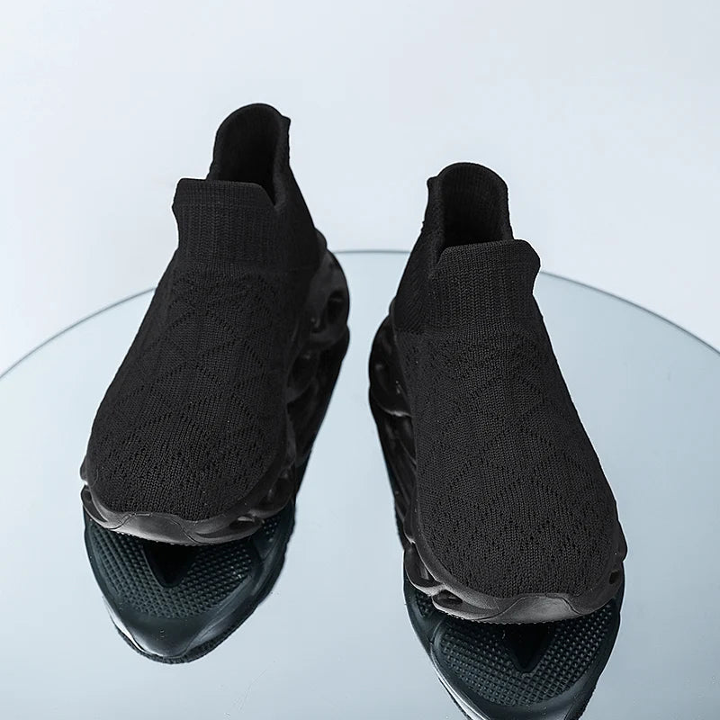 Children Sneaker Boys Sock Shoes Fashion Knit Spring Breathable Lightweight Running Sports Shoes Boy Slip on Casual Sneaker