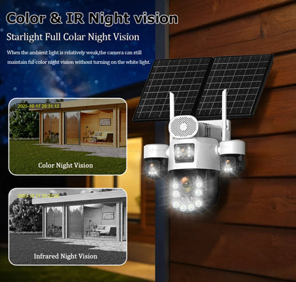 20MP AOV Solar Outdoor Surveillance Camera 4G SIM 7/24 Hours Recording 60X Optical Zoom Auto Track 31200mah Security PTZ Cameras
