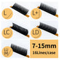 GLAMLASH L+/LC/LD/LU(M)/N Curl 7~15mm MIX 16rows/Case Mink Eyelash Extension Individual Lashes Soft False Eyelashes