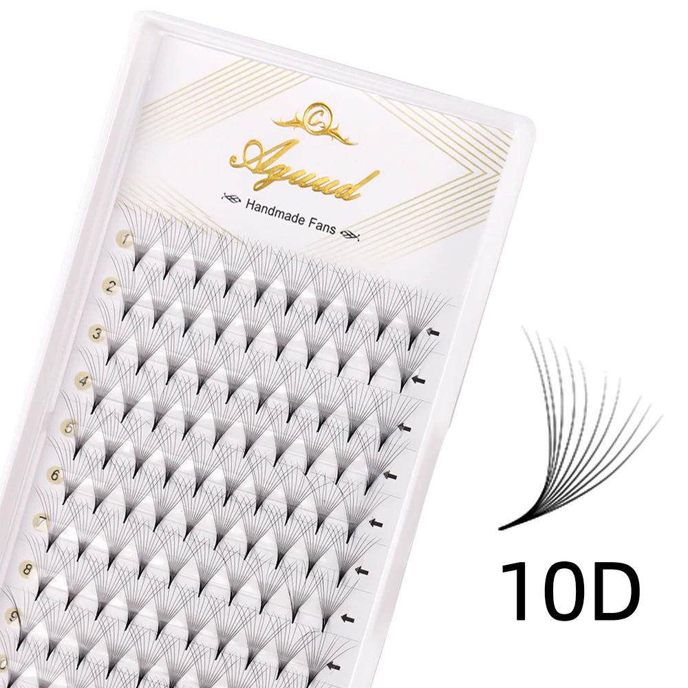 AGUUD 5 Trays/Lot Thin Roots Slim Base Premade Fans Lash Sharp Pointy Base Promade Russian Volume Fans Eyelash Extensions Faux