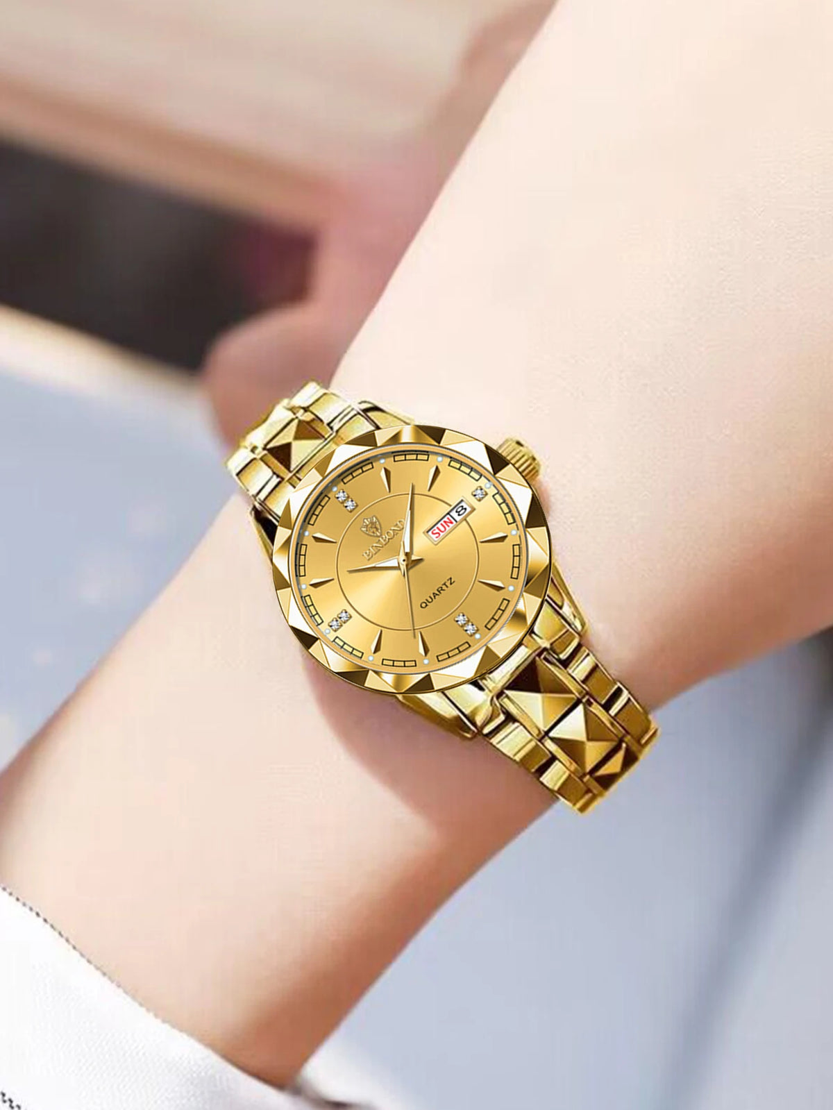 BINBOND Fashion Couple Watches Waterproof Diamond Valentine Day Lover Gift Stainless Steel Watch Men Women Quartz Watch 2pcs