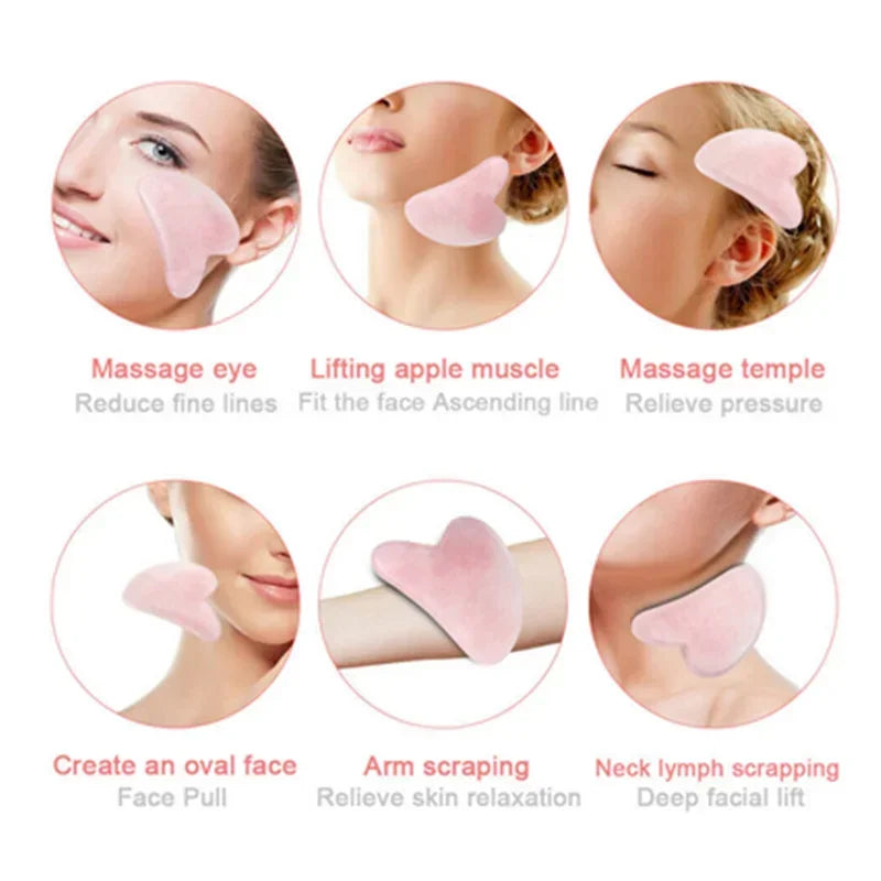 Smooth Polished Natural Jade Gua Sha Board Gentle Skin-Friendly Lightweight Portable SPA Massage Tool for Home Daily Skincare Travel Women Skincare Lovers Facial Massager Face Neck Care Beauty Accessory