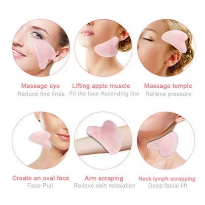 Smooth Polished Natural Jade Gua Sha Board Gentle Skin-Friendly Lightweight Portable SPA Massage Tool for Home Daily Skincare Travel Women Skincare Lovers Facial Massager Face Neck Care Beauty Accessory
