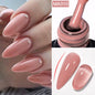 2 In 1 Nude Pink Rubber Base Gel Nail Polish Semi Permanent Self Leveling UV Construction Gel Varnish Soak off DIY Nail Supplies