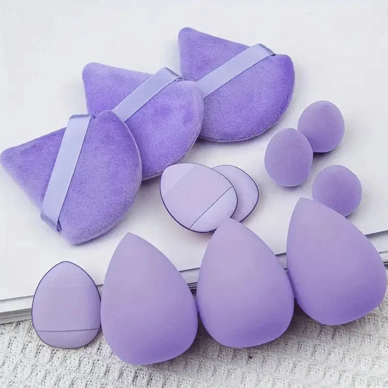 15pcs Makeup & Face Wash Tool Kit - Includes Cosmetic Sponges, Powder Puffs, Hair，Beauty Gift Set
