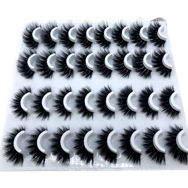 16 Pairs 3D Mink Lashes Natural False Eyelashes Dramatic Volume Fake Lashes Makeup Eyelash Extension Silk Eyelashes