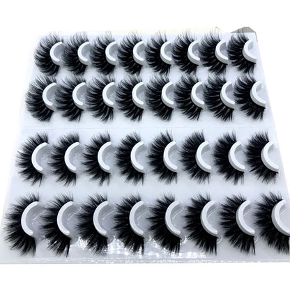 16 Pairs 3D Mink Lashes Natural False Eyelashes Dramatic Volume Fake Lashes Makeup Eyelash Extension Silk Eyelashes