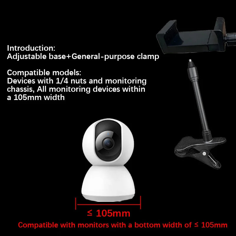 Video monitoring clip - No drilling required. Can be attached freely. Supports multiple models. Compatible with Xiaomi, TP-LINK,