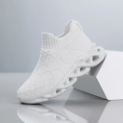 Children Sneaker Boys Sock Shoes Fashion Knit Spring Breathable Lightweight Running Sports Shoes Boy Slip on Casual Sneaker