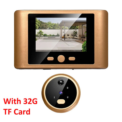 2.8' LCD Screen IR Night Vision PIR Motion Detection Digital Electronic Viewer Bell Door Peephole HD Camera Photo Video Recordin