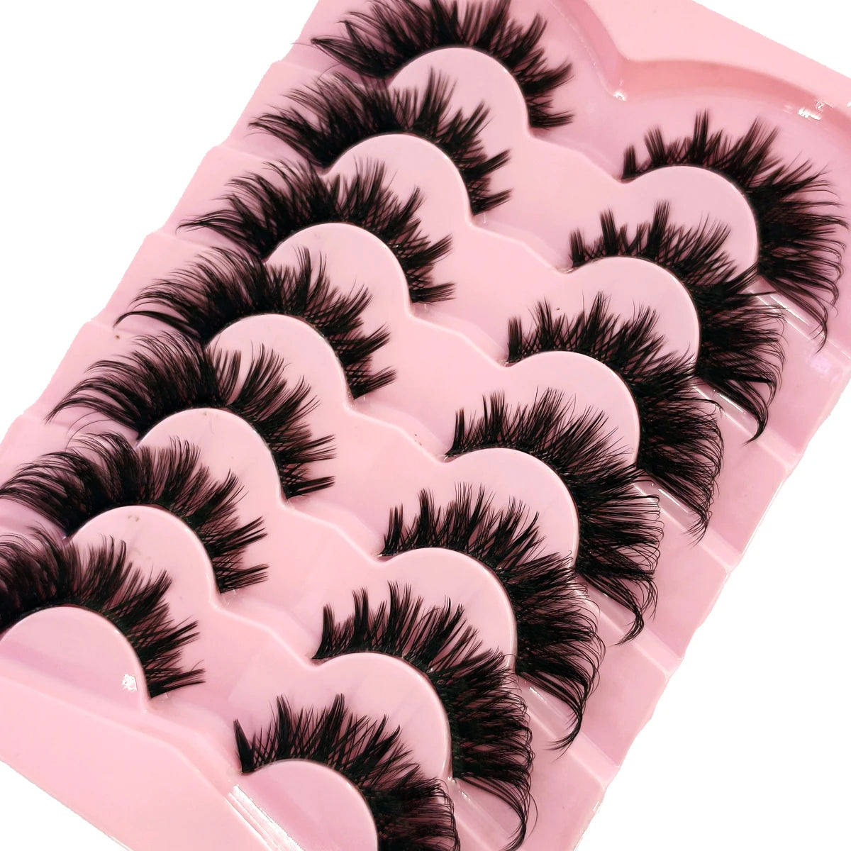 NEW 7pairs 8D Mink Lashes Natural Short False Eyelashes Mink Eyelashes 3D Mink Lashes Wispy HandMade Full Strip Lashes  Makeup