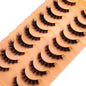 New 7/10 Pairs Faux Mink Eyelashes Handmade False Eyelashes Natural Nude Makeup Simulation Cross Messy Eye 3D Curly Eyelashes