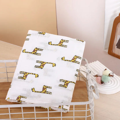 Newborn soft 100% muslin cotton swaddlle blanket infant baby wrap bath towel cover blanket 120x110cm