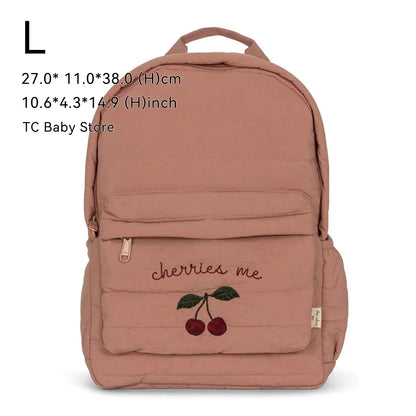 KS Baby Backpack 2024 New Kids Schoolbag Kindergarten Bags Brand Traveling Mom Cherry Lemon Children's Boys Girls Storage