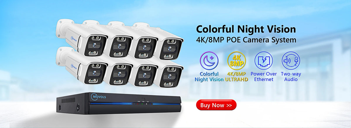 Movols 4K 16CH XMEYE POE Surveillance System 8MP 4MP Two Way Audio PTZ CCTV System AI P2P Security Camera Video Surveillance Kit