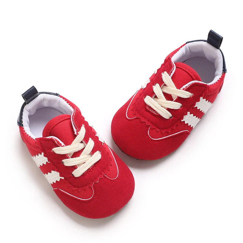 Baby Boys Girls Spring Autumn Shoes 0-1 Year First Walker Fashion Striped Rubber Soles Casual Sports Newborn