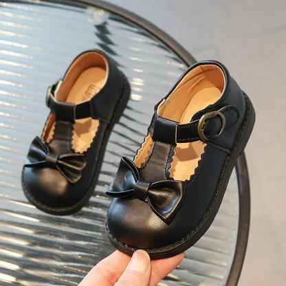 Girls Oxfords 2024 Spring Autumn Children Leather Shoes Girls Cute Sweet T-strap Shoes Toddler Girl Shoes School Performance