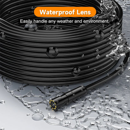 Handheld Endoscope HD 8MM Camera Industria Borescope 4.3‘’ IPS Screen 2-100M Rigid Cable IP67 Waterproof Adjustable Length