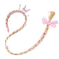 Girls Pink Blue Purple Flower Weaving Braid Headband Kids Princess Dress Up Hair Accessories Aurora Elsa Sofia Rapunzel Wig
