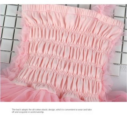 Girls Tutu Dress for Girls Baby Ball Gown Princess Party Vestido Casual Ruffled Bubble Photography Dresses Children Clothes L017