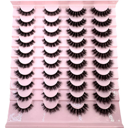 16 Pairs 3D Mink Lashes Natural False Eyelashes Dramatic Volume Fake Lashes Makeup Eyelash Extension Silk Eyelashes