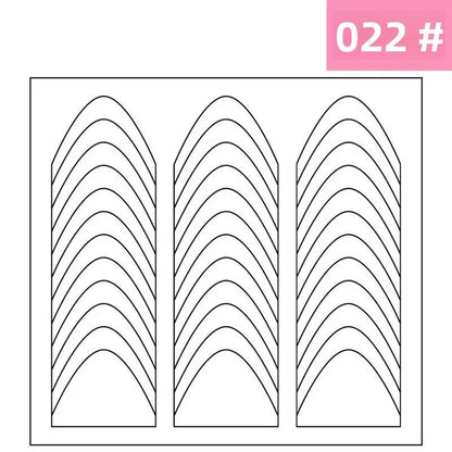 2 Sheets White French Manicure Strip Nail Art Form Fringe Tip Guides Sticker DIY Line Tips Decoration Tool