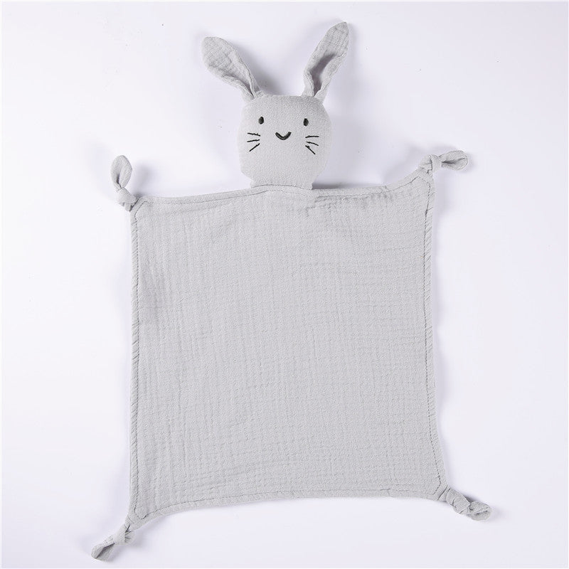 Muslin Security Blanket New Born Soothe Appease Towel 100% Organic Cotton Cat Bunny Rabbit Toy Ins Baby Comforter Lovely