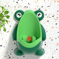 Boys Potty Training Urinal, Frog Design with Spinning Aim Target, Wall Mount Standing Pee Trainer for Toilet, Easy Clean