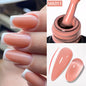 2 In 1 Nude Pink Rubber Base Gel Nail Polish Semi Permanent Self Leveling UV Construction Gel Varnish Soak off DIY Nail Supplies