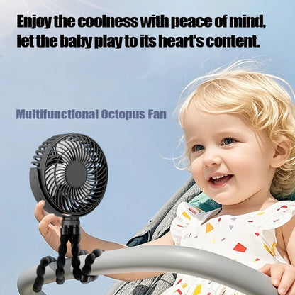Fan for Cart Stroller Fan Portable Outdoor Fan Clip On for Baby 500mAh USB Rechargeable Handheld Electric Fan for Home 3 Speeds