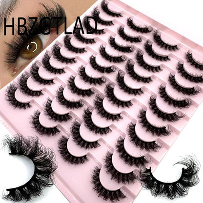 16 Pairs 3D Mink Lashes Natural False Eyelashes Dramatic Volume Fake Lashes Makeup Eyelash Extension Silk Eyelashes