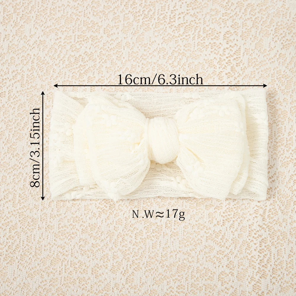 3pcs/set Baby Girl Headband Double Mesh Bows Hairband Soft Turban Lovely Bow Kids Headwear Hair Accessories for Newborn Infant