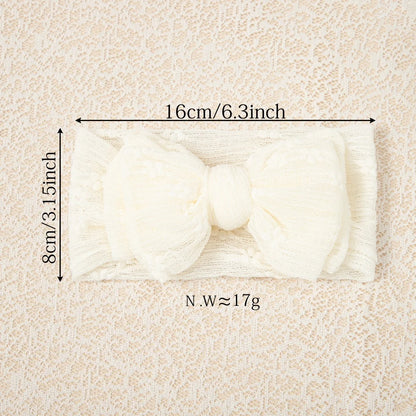 3pcs/set Baby Girl Headband Double Mesh Bows Hairband Soft Turban Lovely Bow Kids Headwear Hair Accessories for Newborn Infant