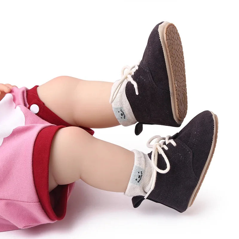 Newborn Baby Shoes Baby Boy Girl Shoes Classic Leather Rubber Sole Anti-slip Toddler First Walkers Infant Girl Shoes Moccasins