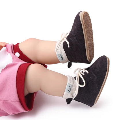 Newborn Baby Shoes Baby Boy Girl Shoes Classic Leather Rubber Sole Anti-slip Toddler First Walkers Infant Girl Shoes Moccasins
