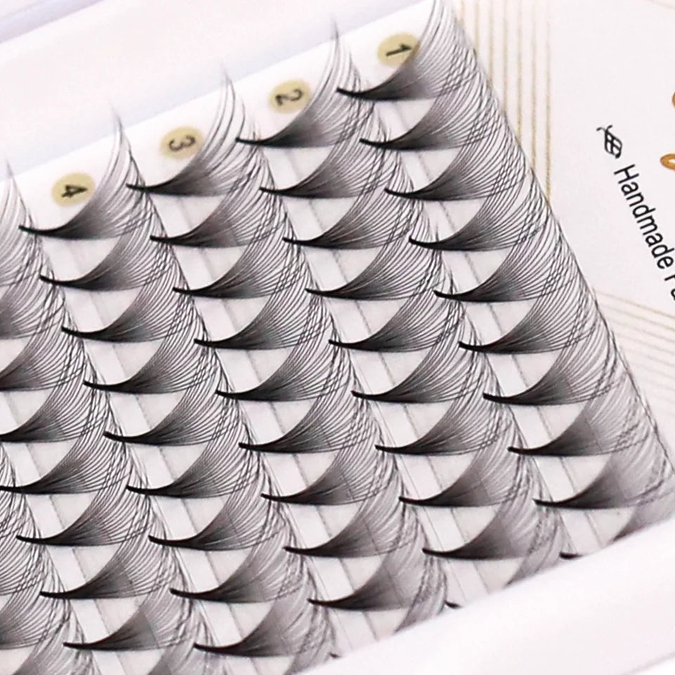 AGUUD 5 Trays/Lot Thin Roots Slim Base Premade Fans Lash Sharp Pointy Base Promade Russian Volume Fans Eyelash Extensions Faux
