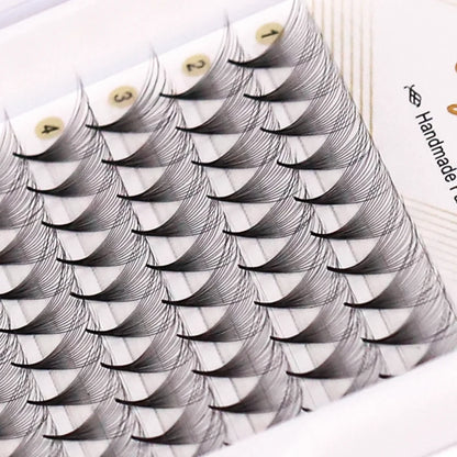 AGUUD 5 Trays/Lot Thin Roots Slim Base Premade Fans Lash Sharp Pointy Base Promade Russian Volume Fans Eyelash Extensions Faux