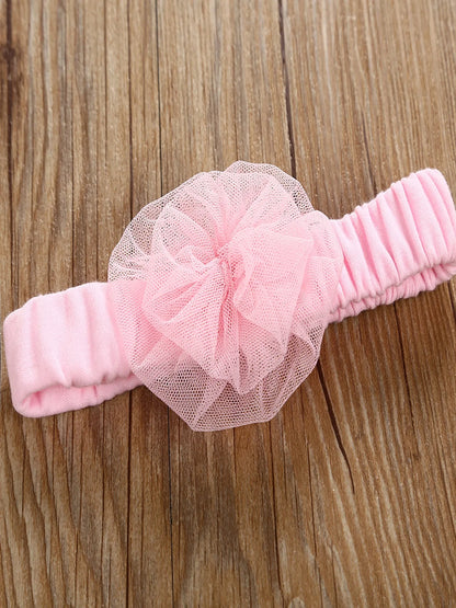 Spring  Newborn Baby Girl Clothes  2pcs Long Sleeve Lace Romper & Headband Set Cotton Flower Footies  Newborn Baby Girl Gift