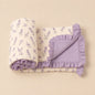 1PCS Soft Breathable Newborn Swaddle Blanket with Lace Edge Versatile Baby Wrap for Carriage Cover And Nursery Room Blanket Suit